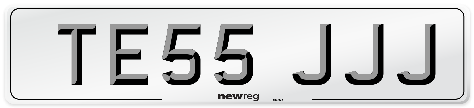TE55 JJJ Number Plate from New Reg